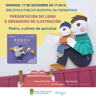 Presentación del libro "Pedro, el piloto de gaviotas" y taller de ilustración el domingo 17 de diciembre a las 17:00 horas