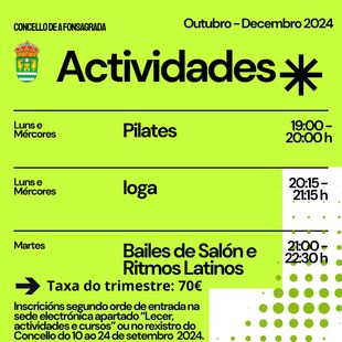 ACTIVIDADES OCTUBRE, NOVIEMBRE Y DICIEMBRE 2024